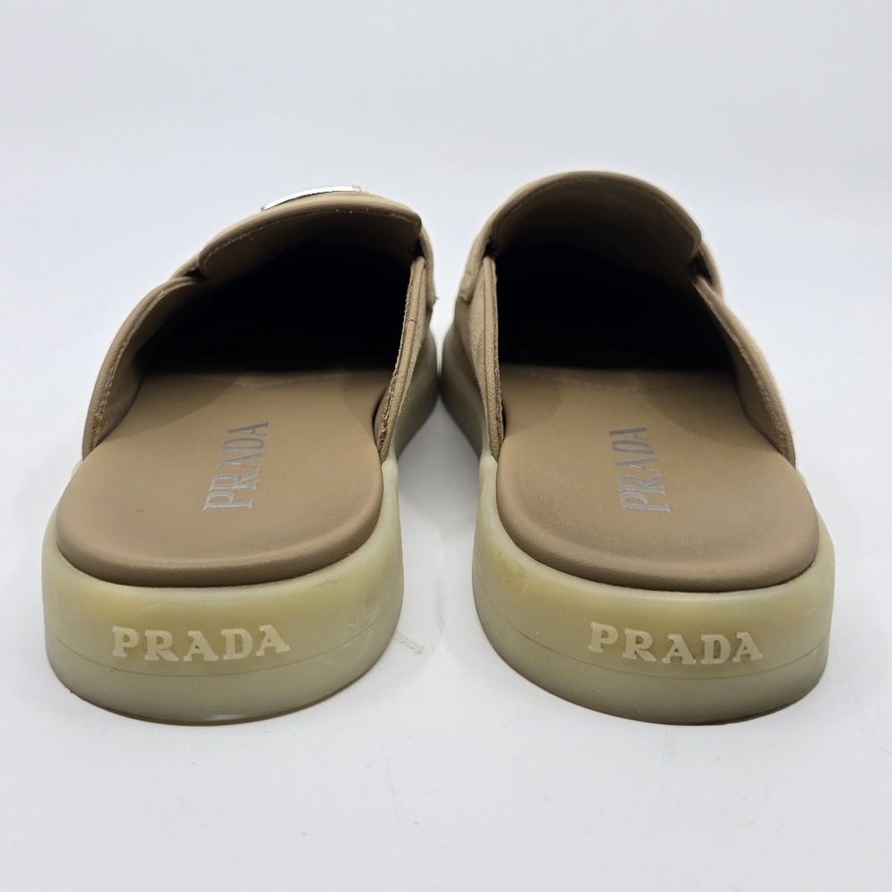 Prada Ecru Suede Mules - 38 - Picture 10 of 16